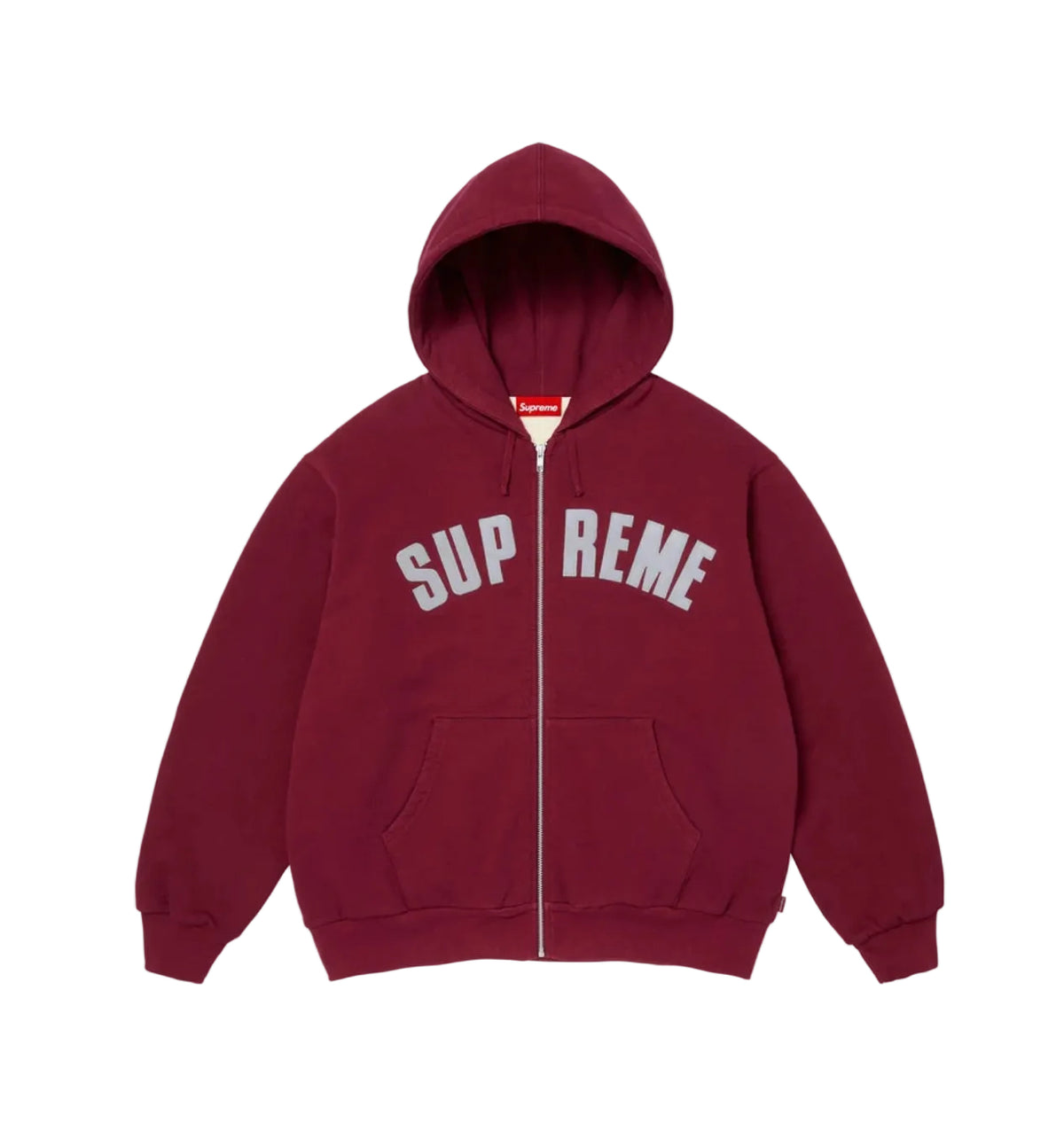 Supreme Arc Logo Thermal Zip Up Cardinal