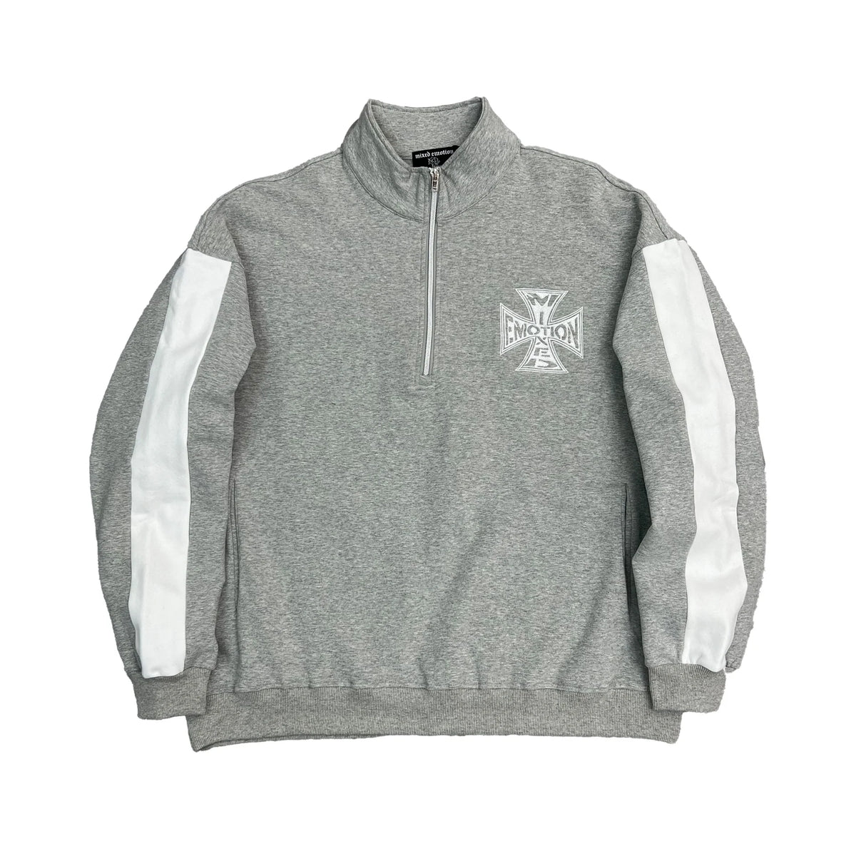 Mixed Emotion Quarter Zip Up Grey