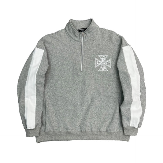 Mixed Emotion Quarter Zip Up Grey