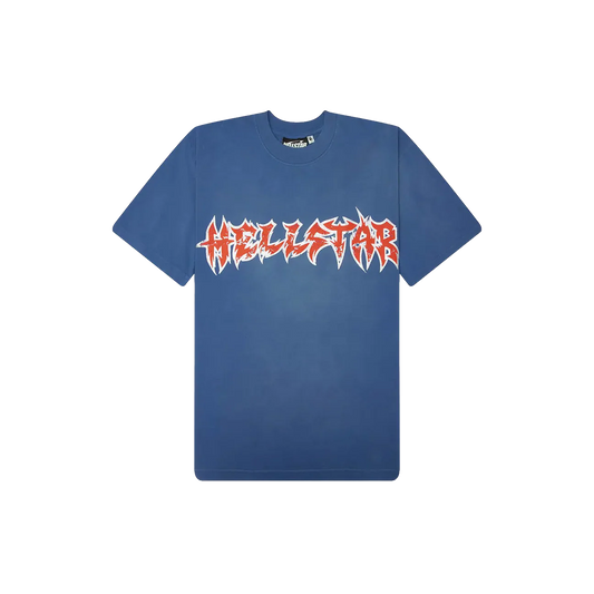 Hellstar Metal Logo T-shirt Blue