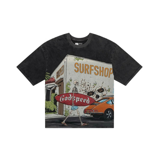 Godspeed GS Surf Shop Tee Grey Wash
