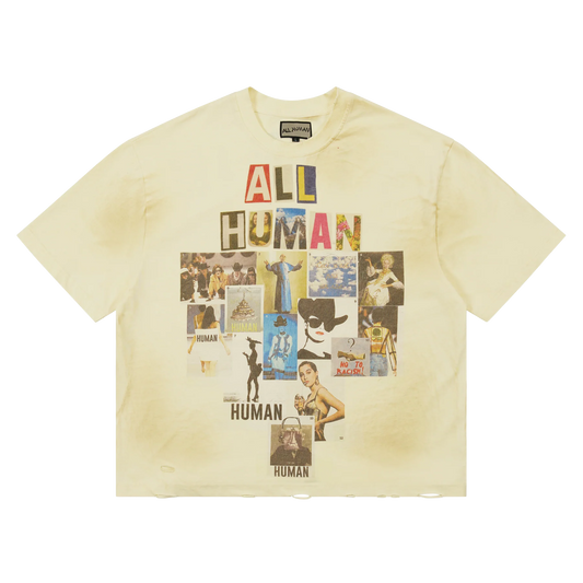 All Human Copy & Paste V2 Tee Cream Wash