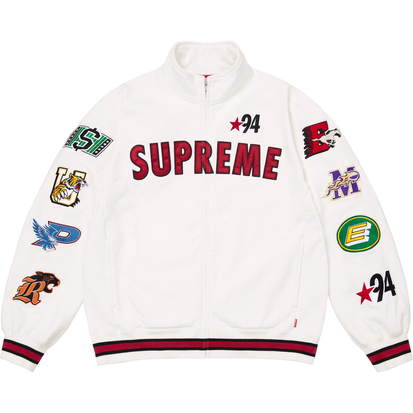 Supreme Mascot Zip Up Sweatshirt White