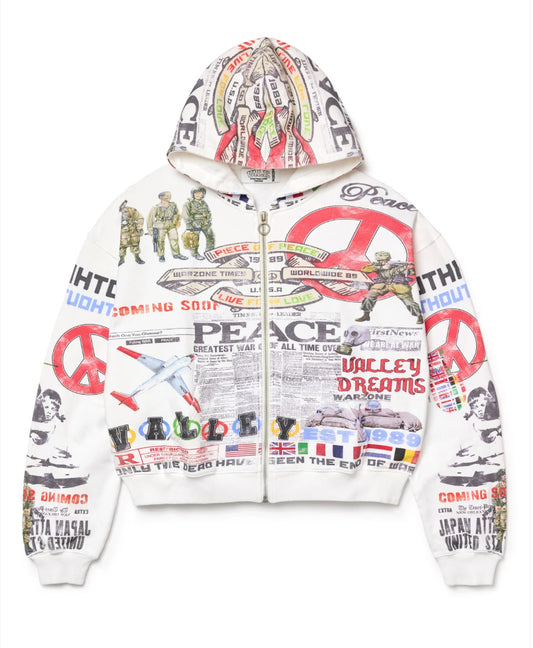 Vale Forever Peace Zip Up Hoodie