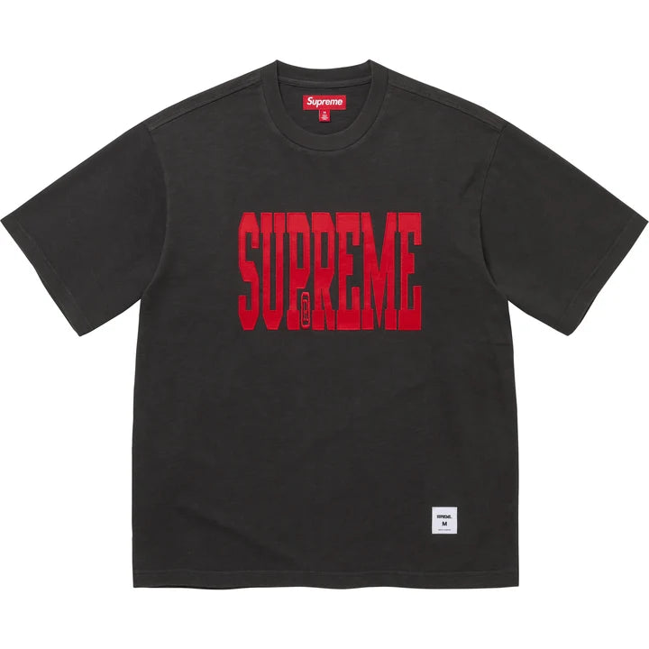 Supreme Stretch Appliqué S/S Top Black