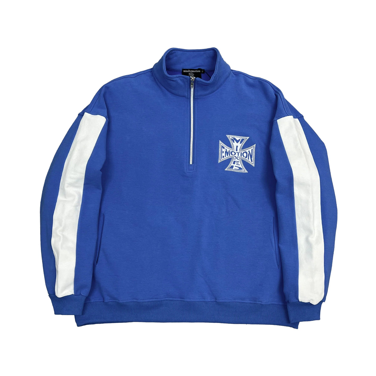 Mixed Emotion Quarter Zip Up Blue