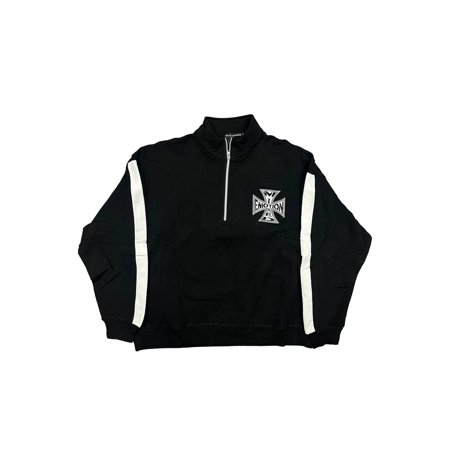 Mixed Emotion Quarter Zip Up Black