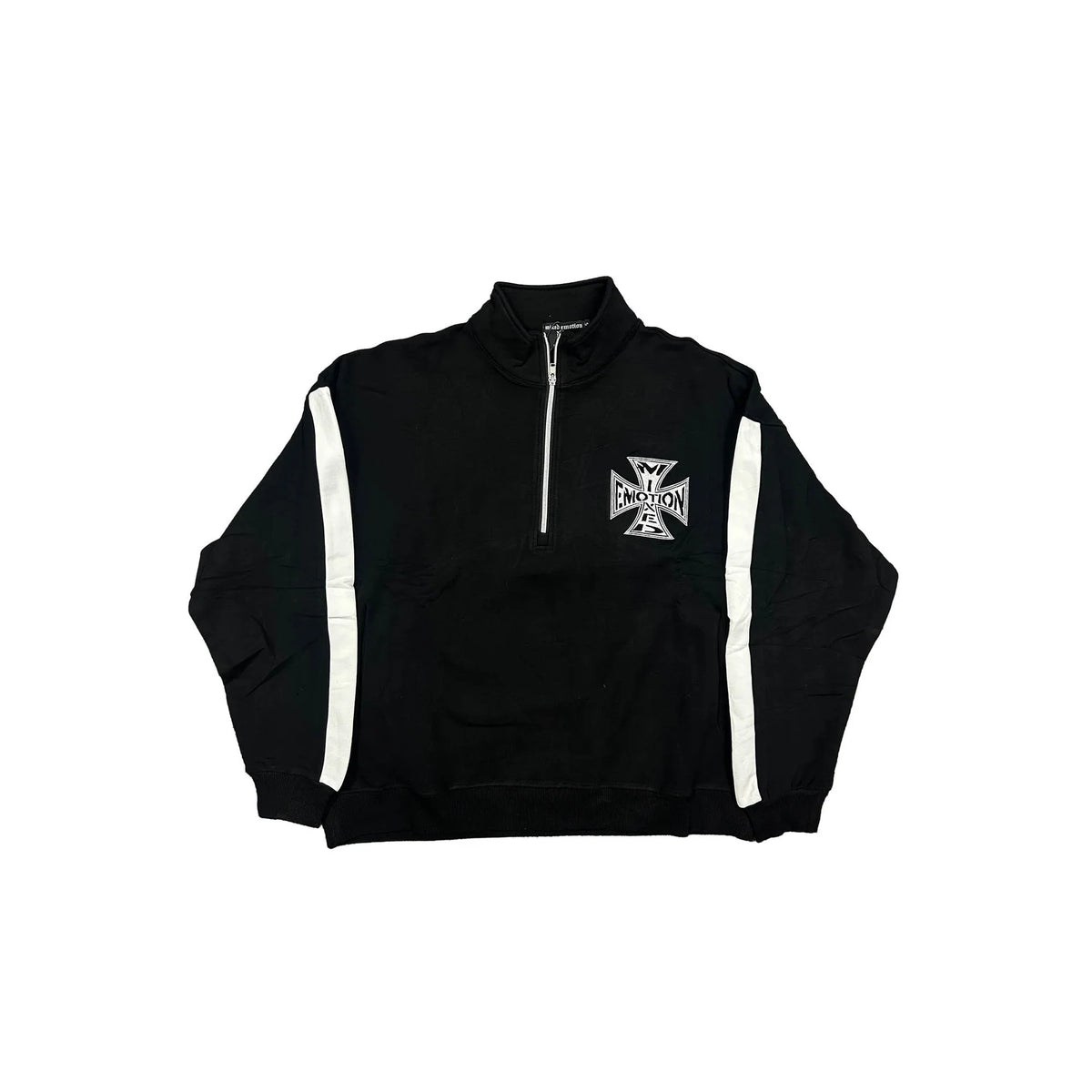 Mixed Emotion Quarter Zip Up Black