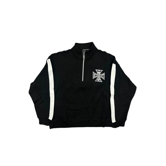 Mixed Emotion Quarter Zip Up Black