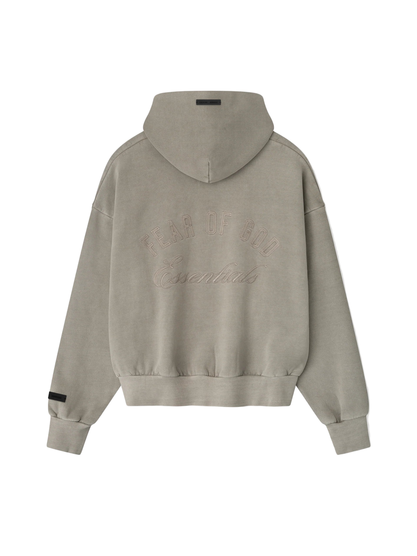 Essentials Fear Of God Embroidered Classic Full Zip Smoke Grey