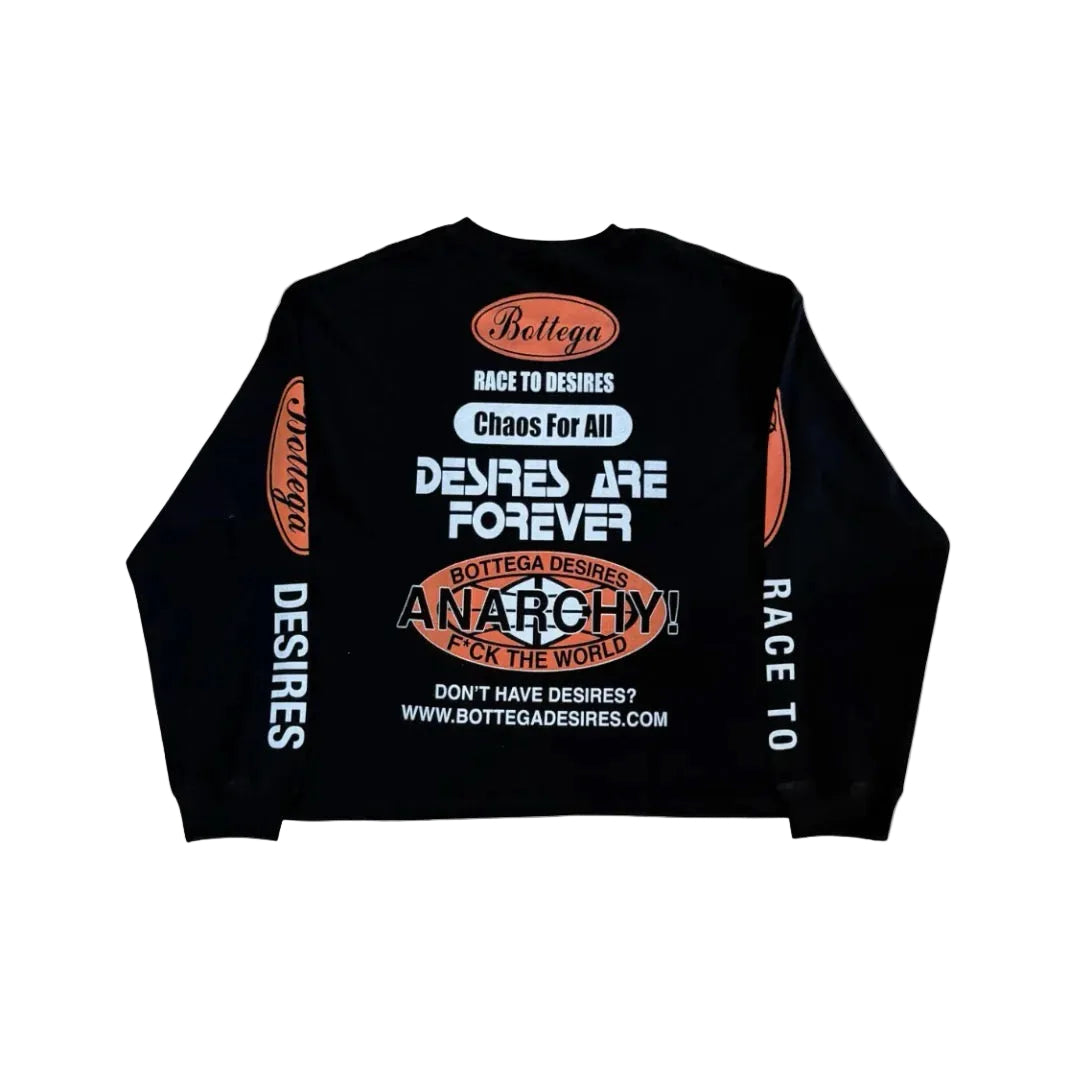Bottega Desires Race To Desires LS Tee Black