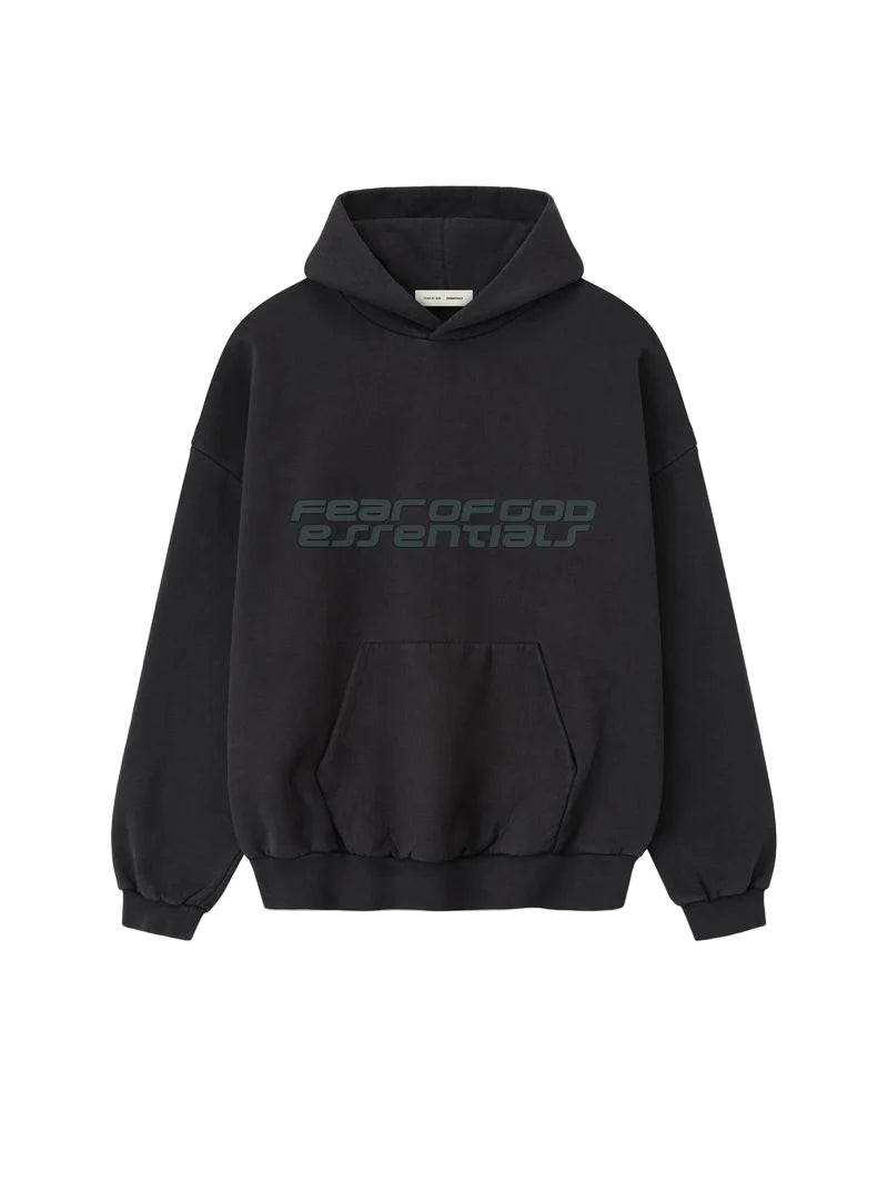 Essentials Fear Of God Fleece 90s Hoodie Vintage Black