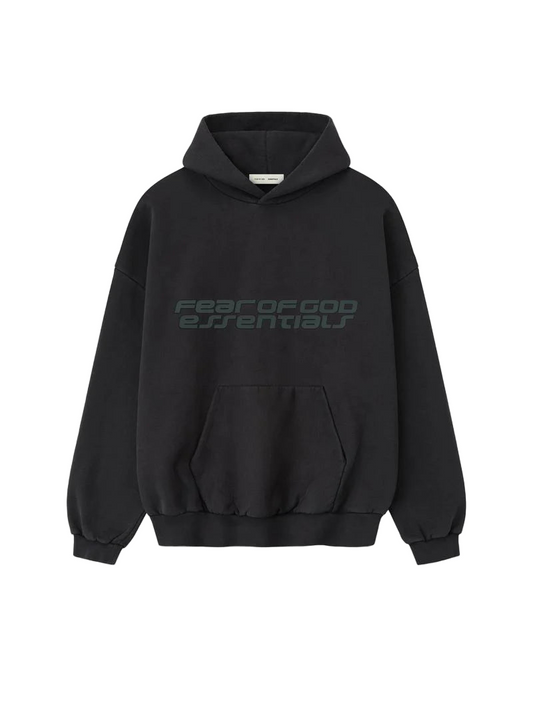 Essentials Fear Of God Fleece 90s Hoodie Vintage Black