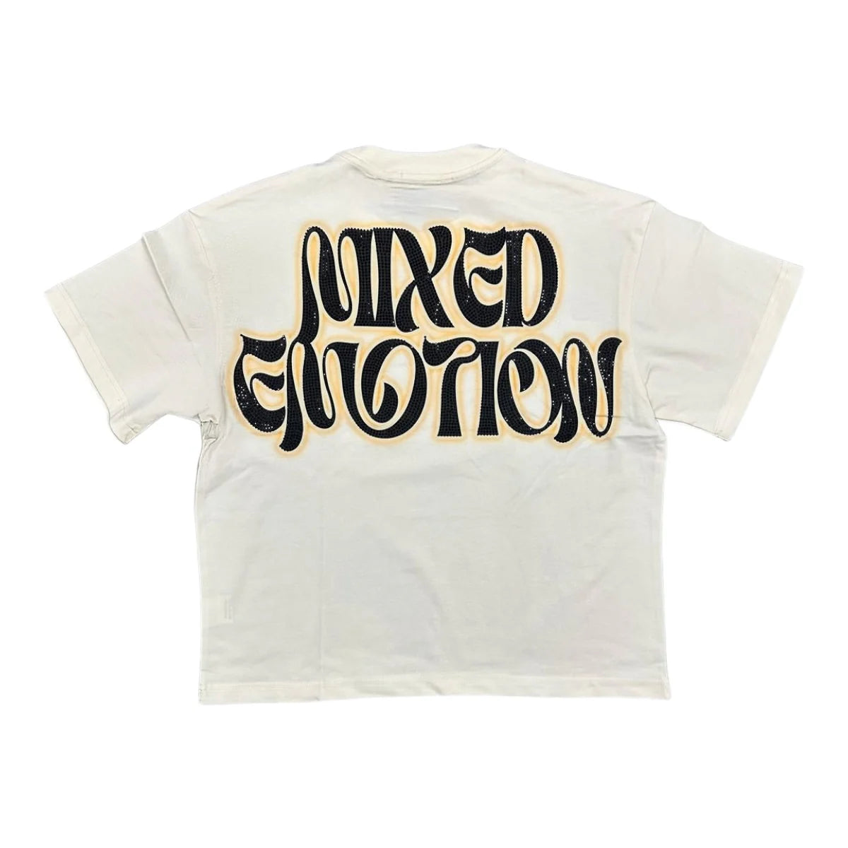 Mixed Emotion Twin Rhinestone Tee Cream