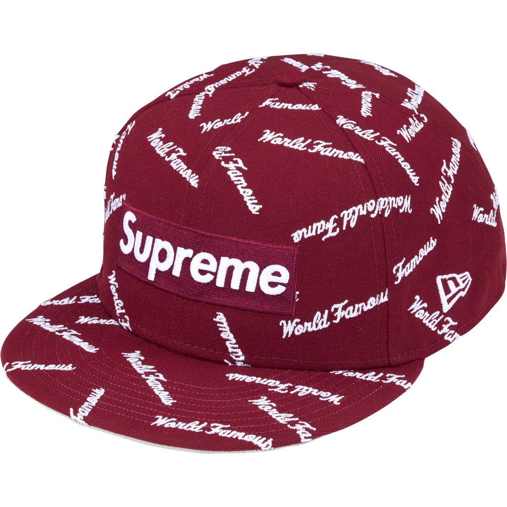 Supreme World Famous Box Logo New Era Cardinal