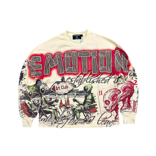 Mixed Emotion Art Club Long Sleeve Cream