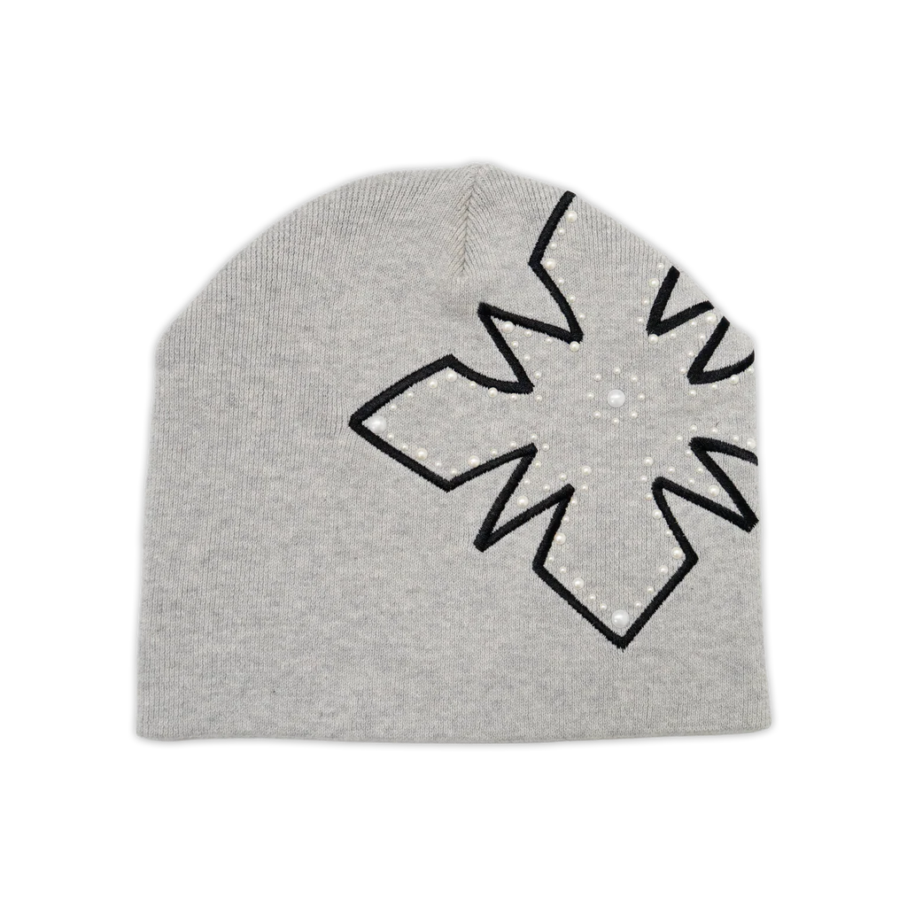 We are Righteous Pearl Logo Beanie Grey