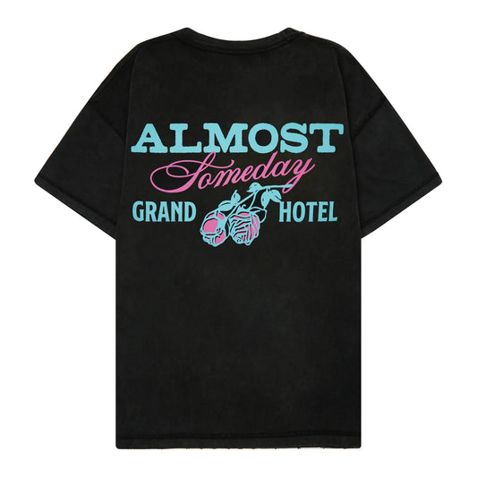 Almost Someday Grand Hotel Tee Black