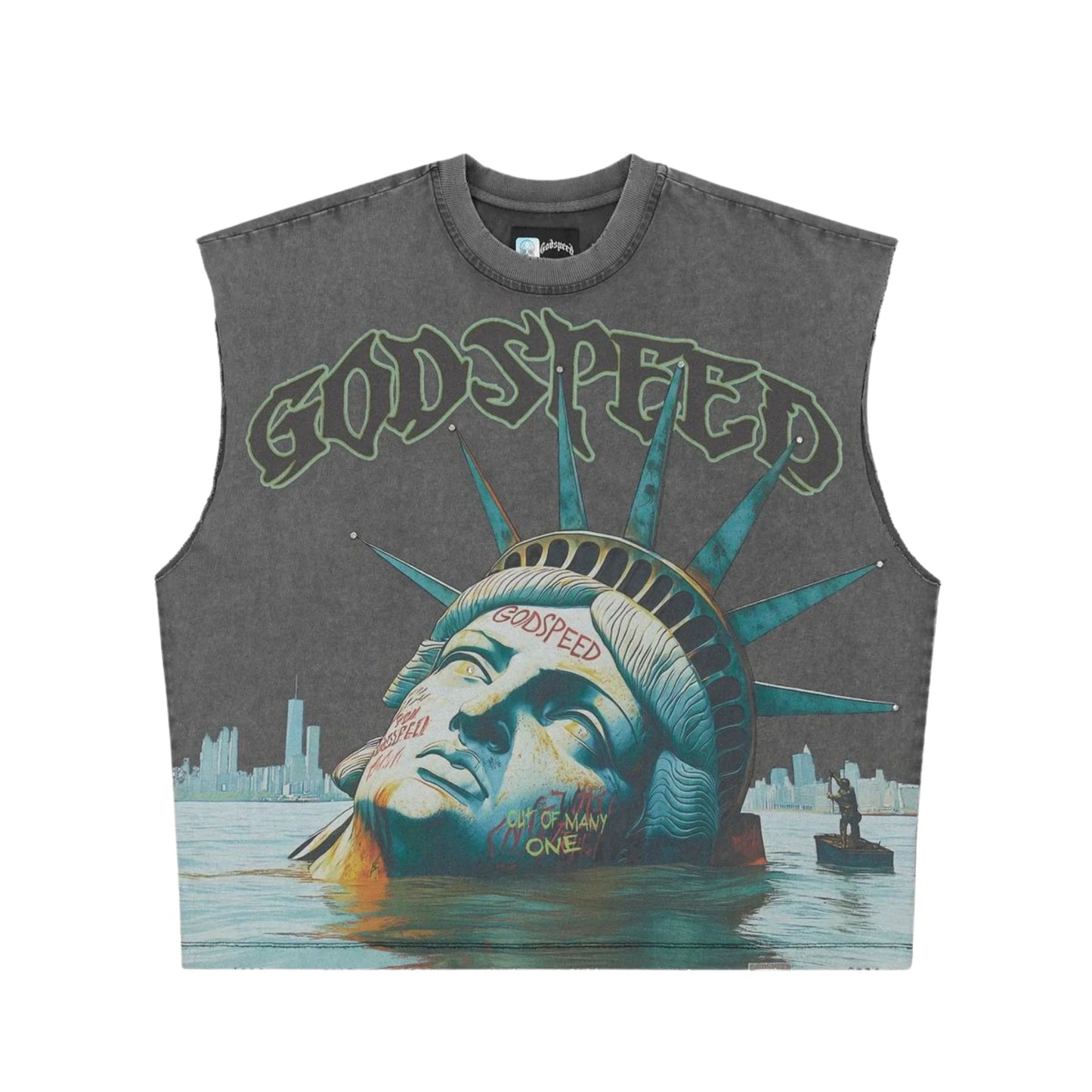 Godspeed Sunken Liberty Sleeveless Tshirt Grey