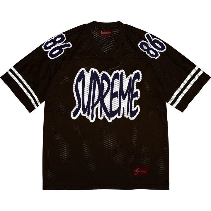 Supreme Reflective Football Jersey Black
