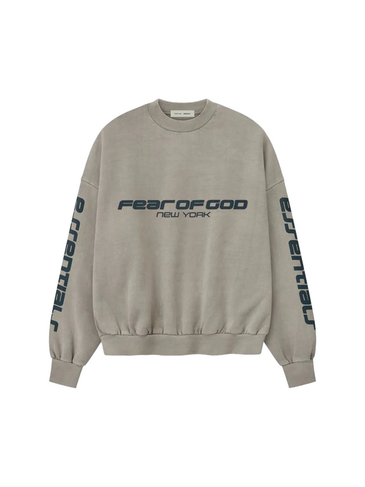 Essentials Fear Of God Cropped Relaxed Sweatshirt Smoke Grey