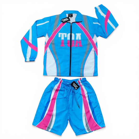 Trapped Out TOA Short Set Blue/Pink