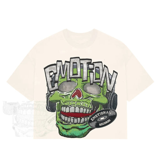 Mixed Emotions Monster Cropped Tee ‘Cream’