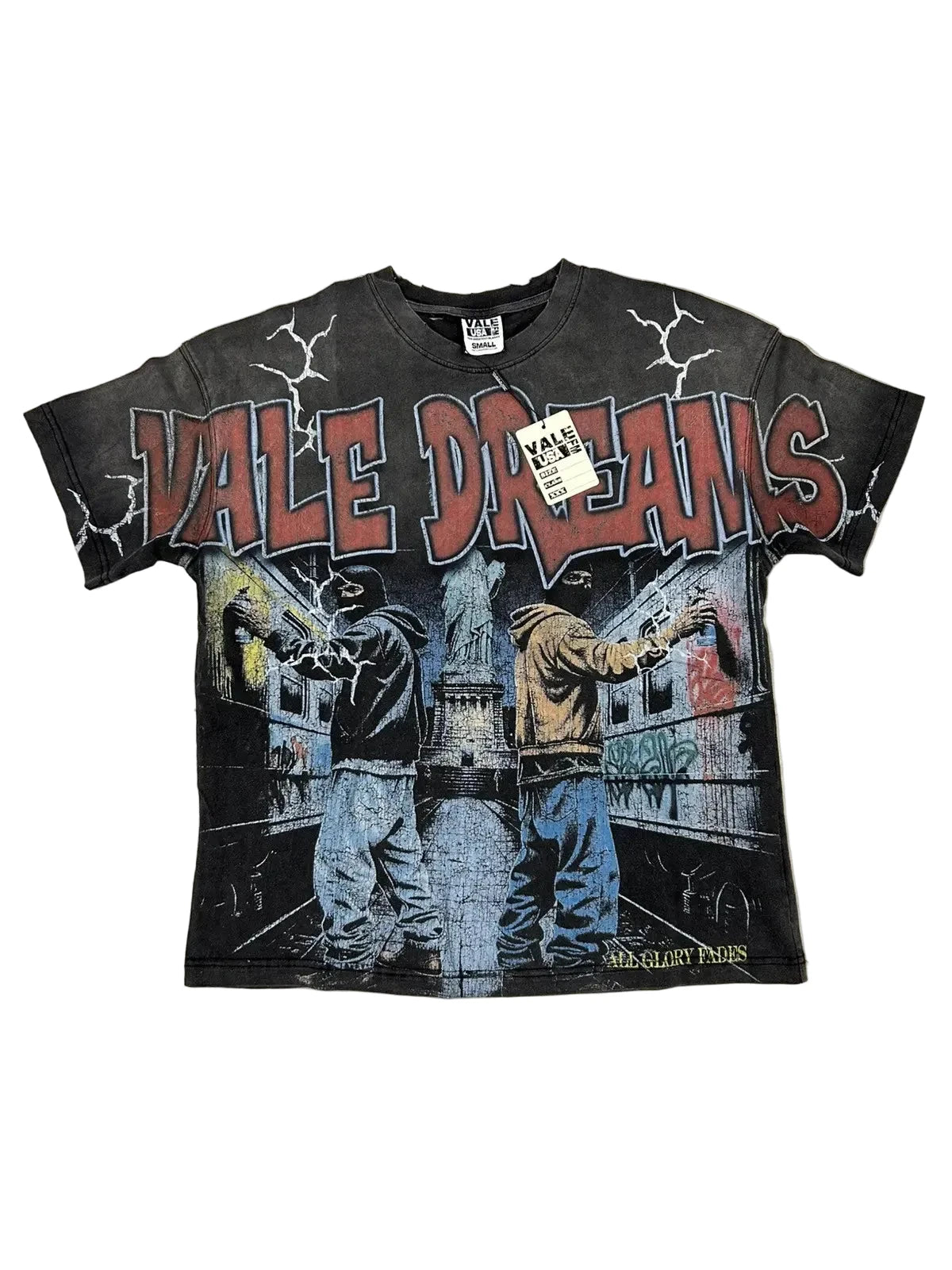 Vale Forever Dreams Graffiti Black Tee