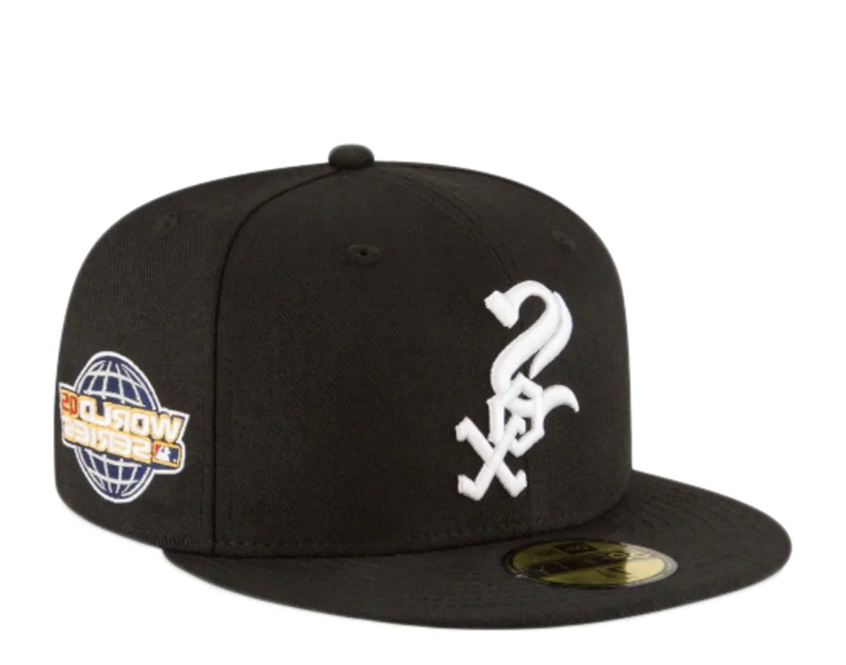 Chicago White Sox All Black 2005 Fitted Hat
