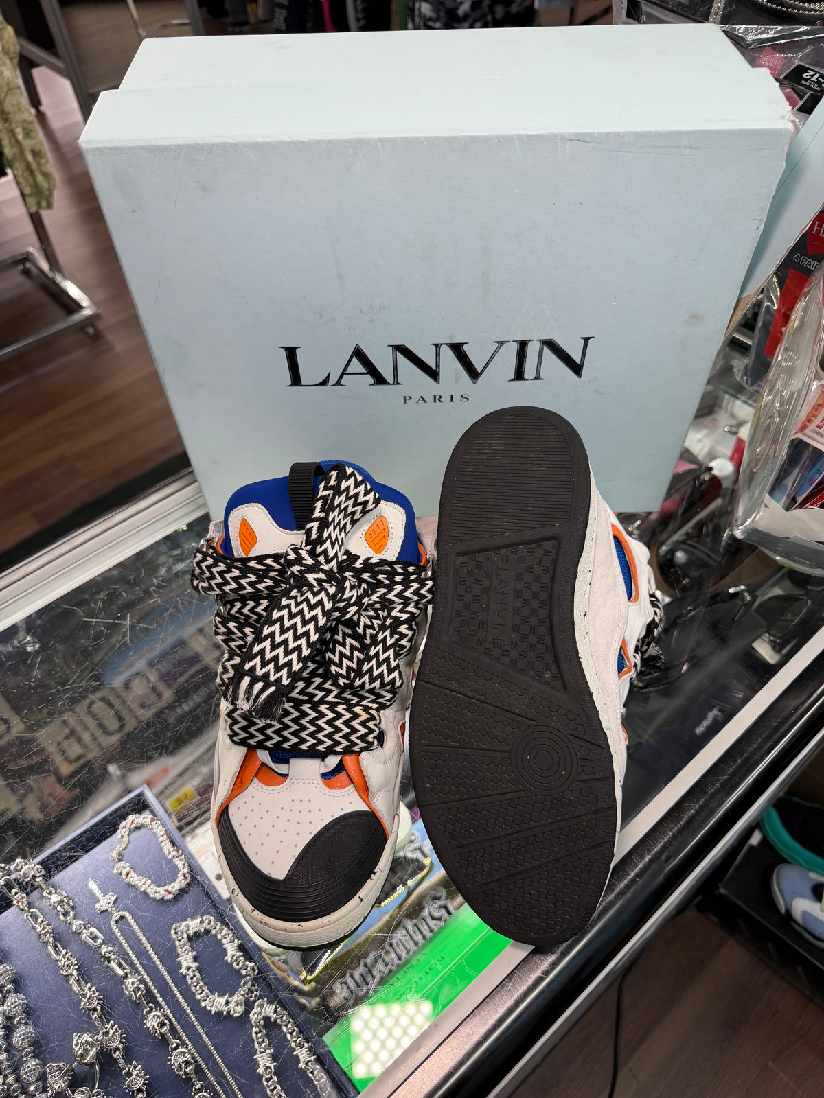 Lanvin Curb Sneaker Blue/Orange (Pre Owned