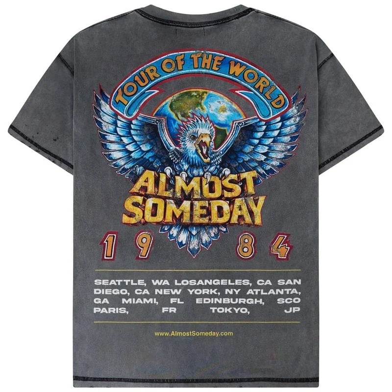 Almost Someday World Tee Vintage Grey Tee