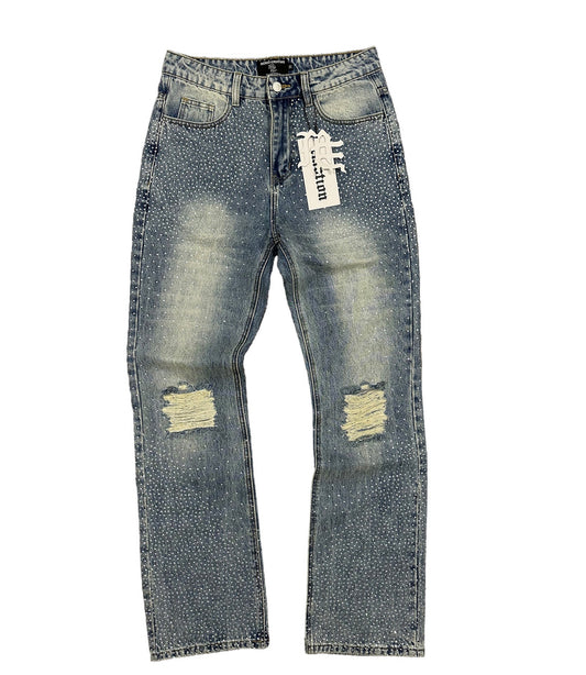 Mixed Emotion ME Rhinestone Jeans
