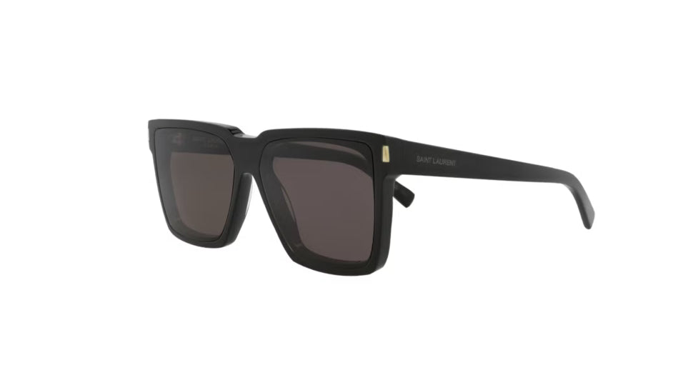 Saint Laurent Square-Frame Recycled
Acetate Sunglasses Black Black Grey