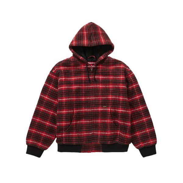 Supreme Plaid Wool Hooded Work Jacket 'Red' – Elite Boutique