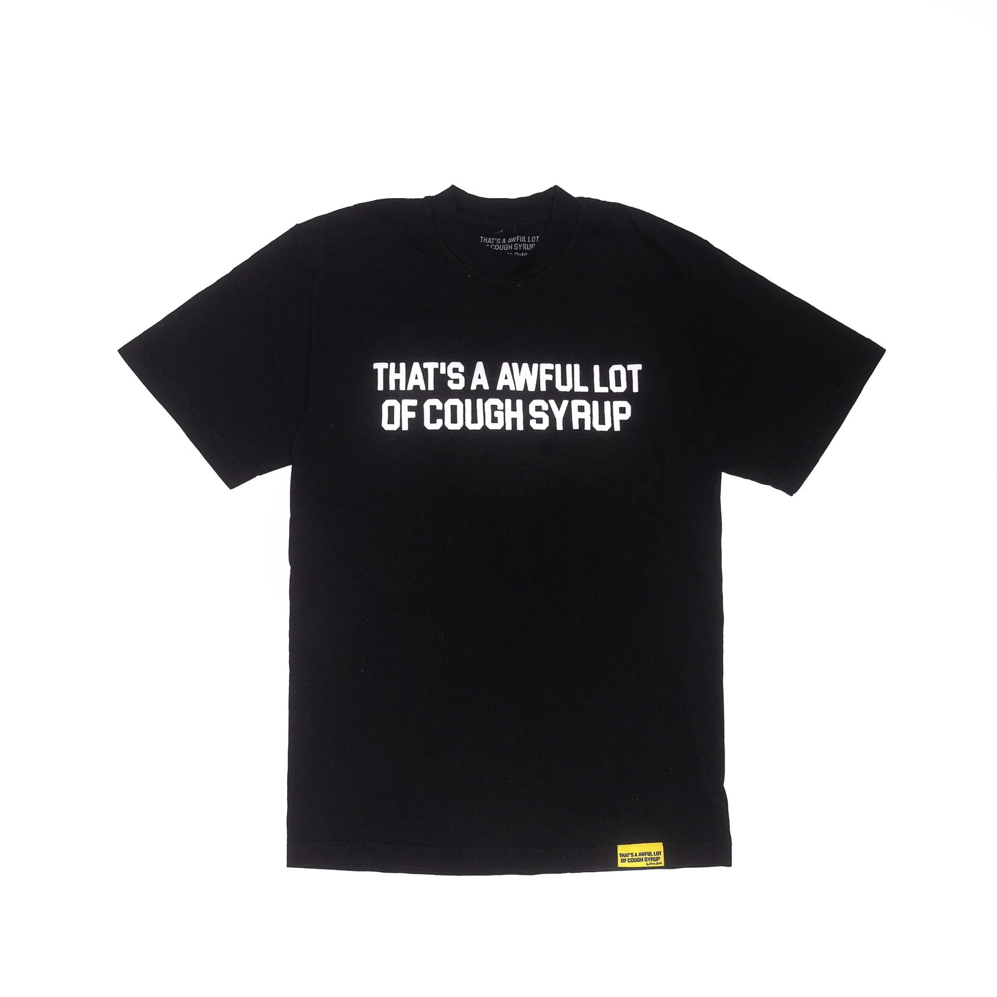 Awful Lot of Cough Syrup Black Spell Out Tee