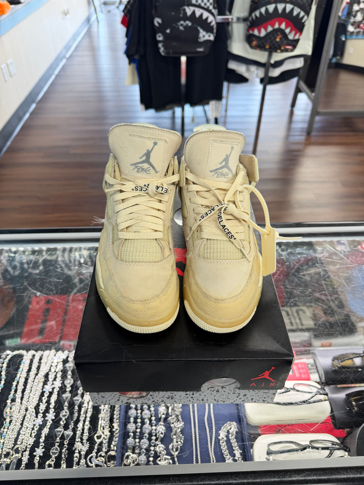 Jordan 4 x Off-White Sail (Women’s) (Pre Owned)