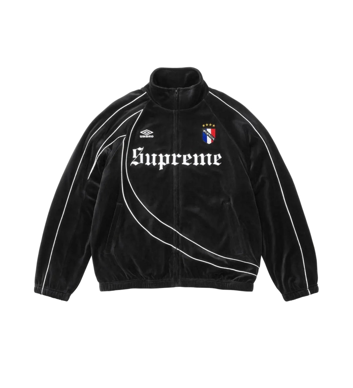 Supreme Umbro Velour Track Jacket Black