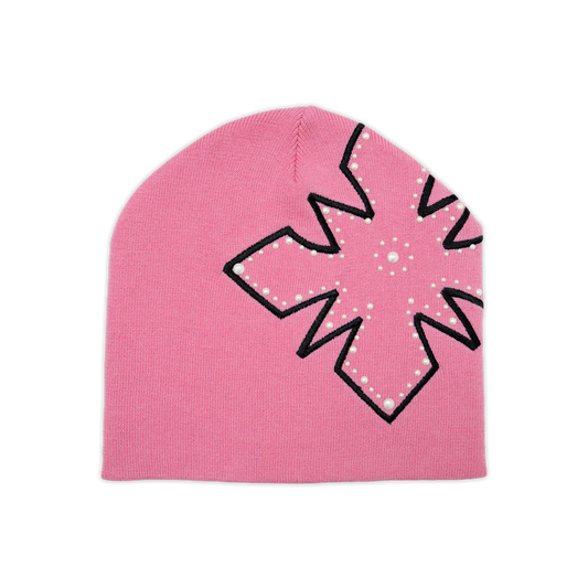 We are Righteous Pearl Logo Beanie Pink