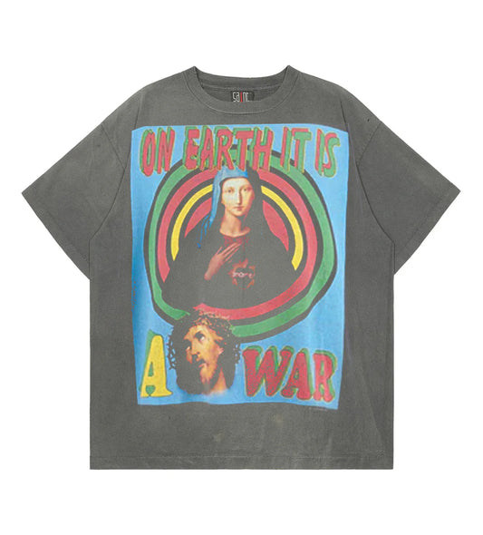 Saint Micheal On Earth Tee Vintage Black