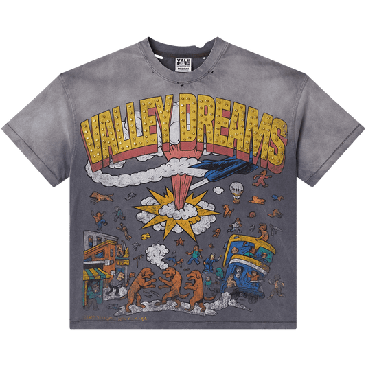 Vale Forever Faded Chaos Bling Tee Grey