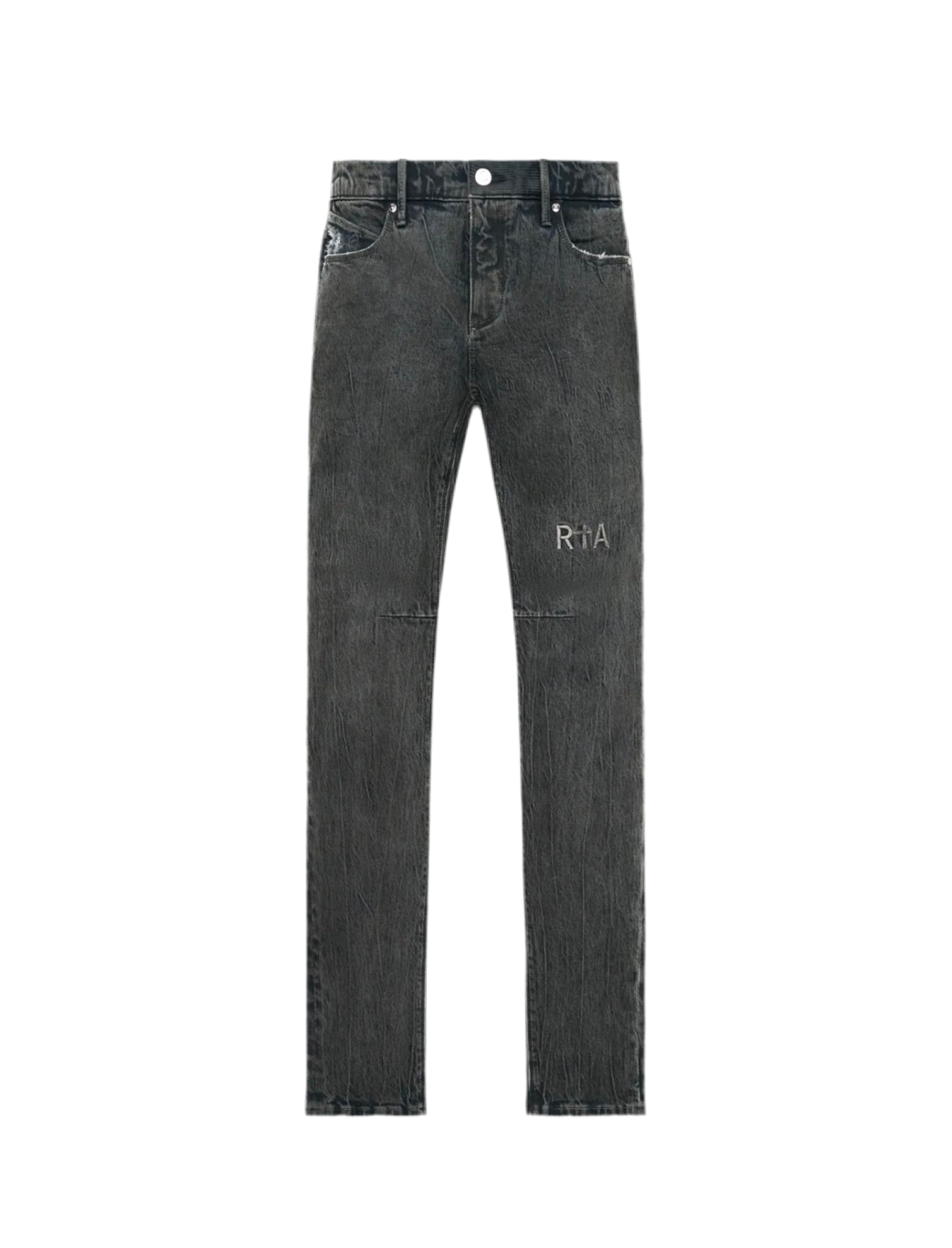 RTA Brand Clayton Skinny Jeans Grey Coated Blue