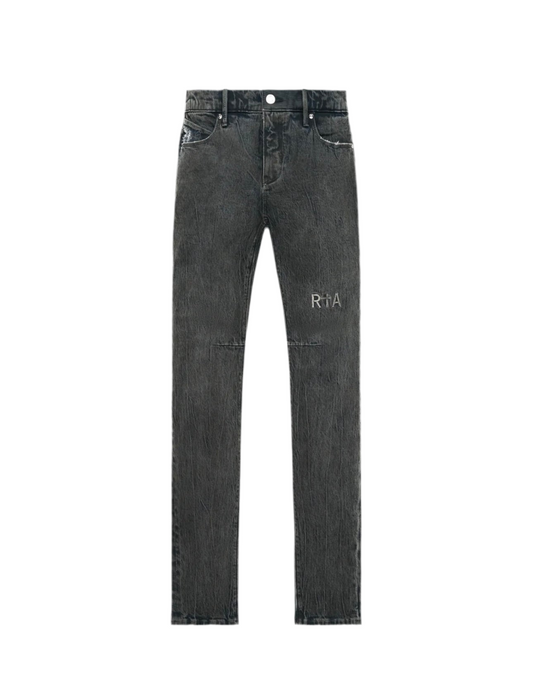 RTA Brand Clayton Skinny Jeans Grey Coated Blue