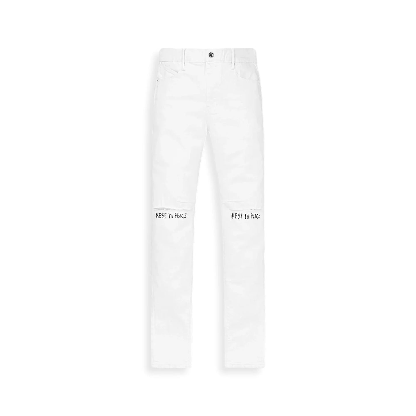RTA Bryant Skinny Jean White Rest In Peace