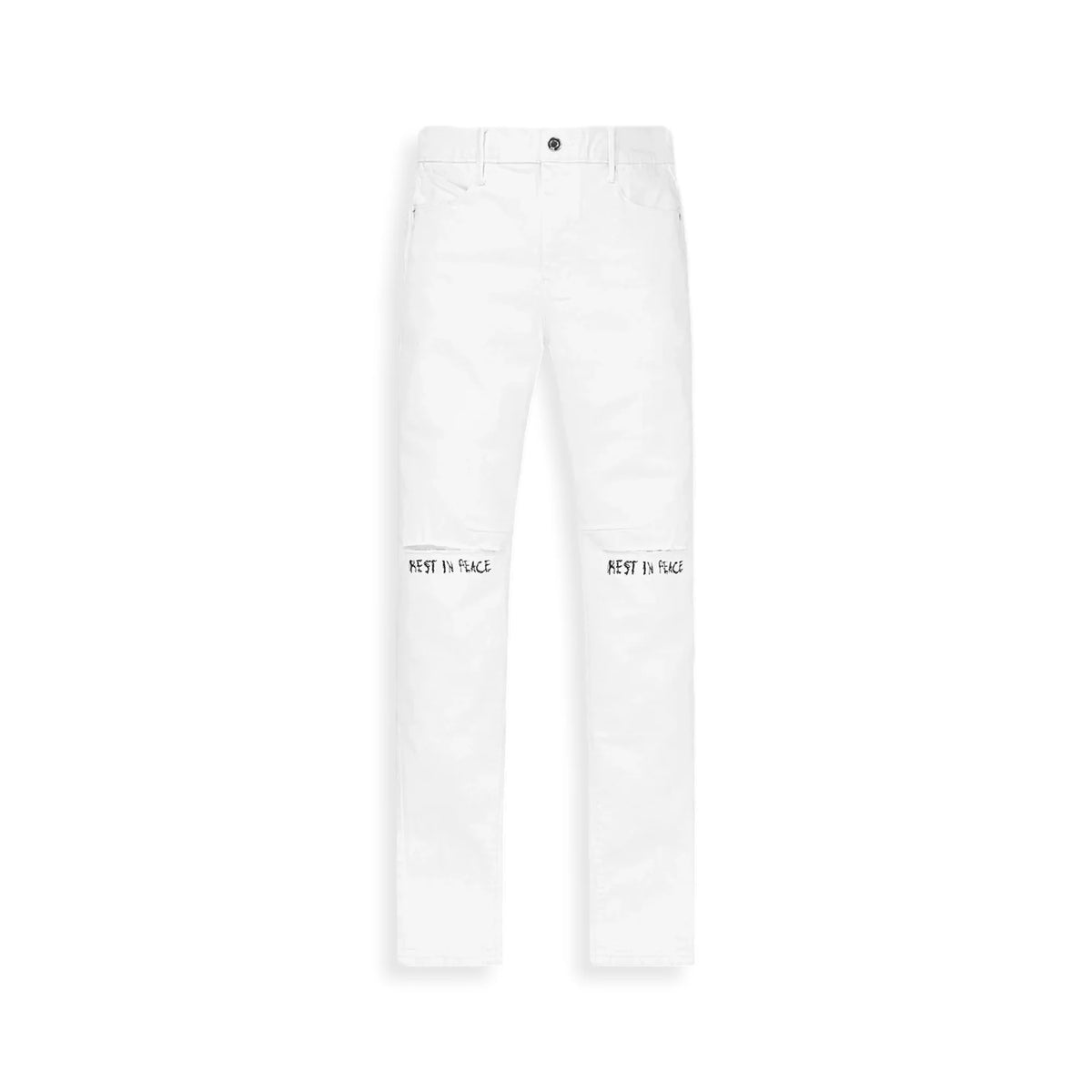 RTA Bryant Skinny Jean White Rest In Peace