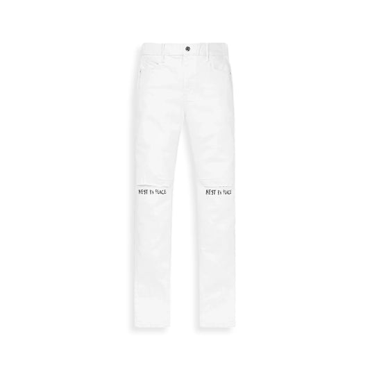 RTA Bryant Skinny Jean White Rest In Peace