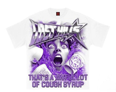 Lost Hills X Cough Syrup Scream Tee White