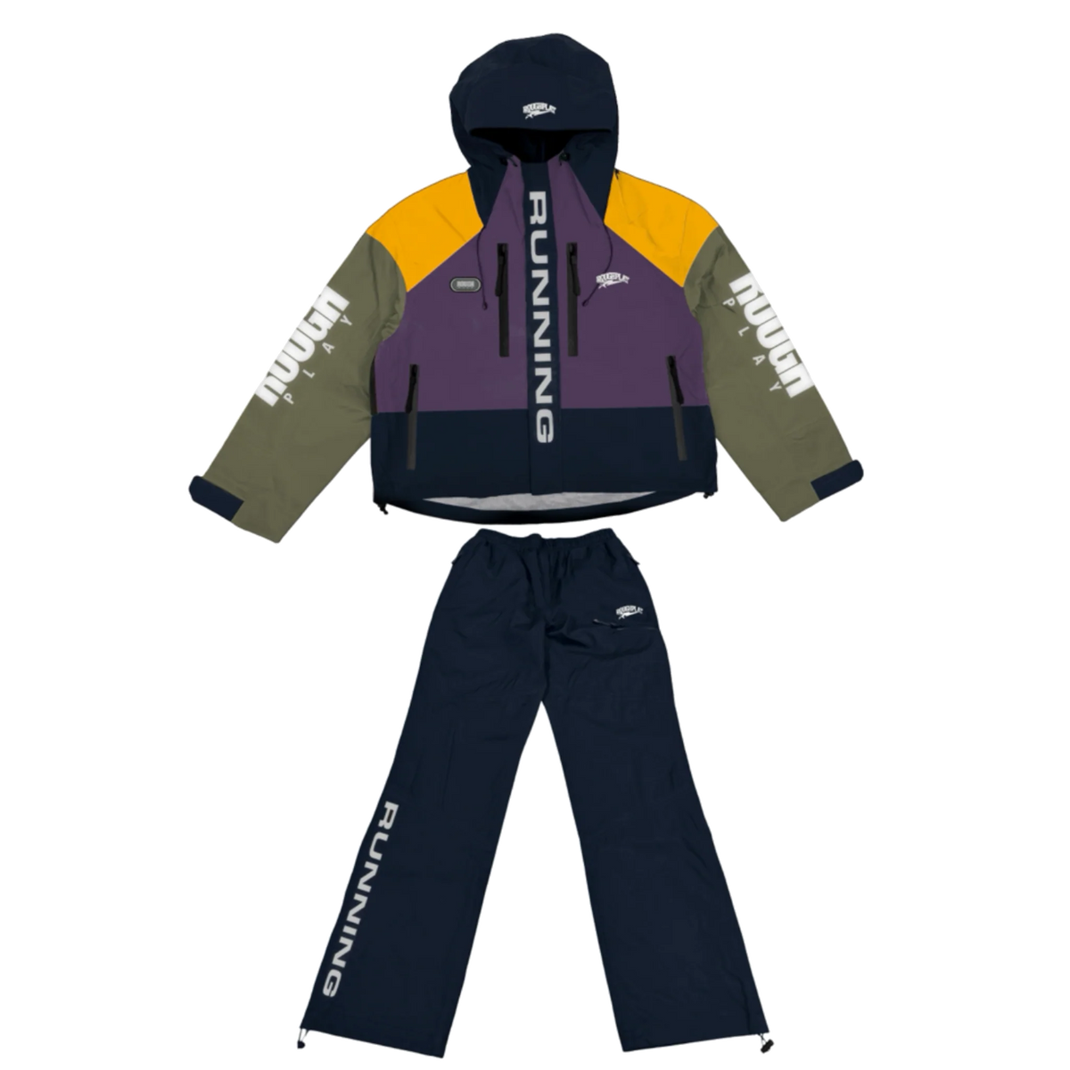 Roughplay Water Resistance Tracksuit Purple/Navy