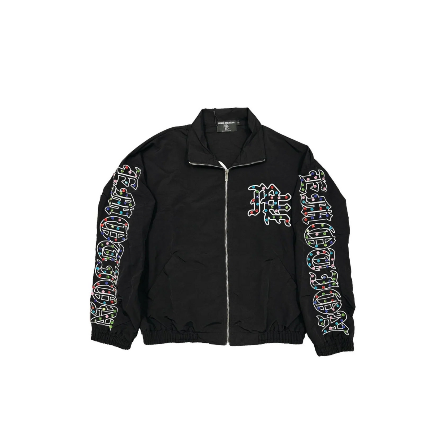 Mixed Emotion ME Rhinestone Nylon Jacket