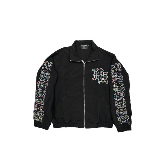 Mixed Emotion ME Rhinestone Nylon Jacket