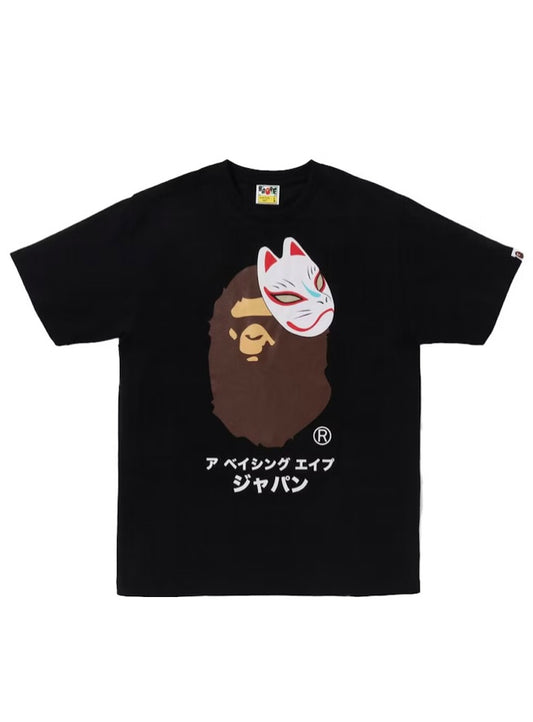 BAPE Japanese Fox Mask Tee ‘Black’